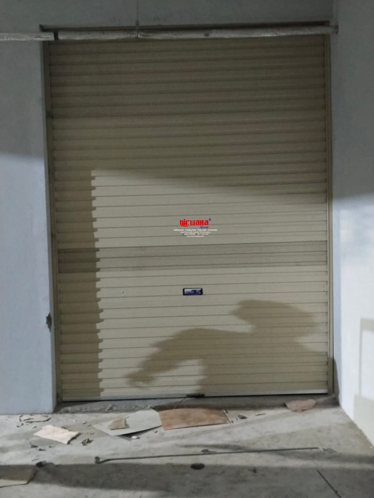 Nirwana Group telah menyelesaikan Pemasangan Pintu Rolling Door One Sheet mix 30cm dan 70cm Perforated di Tlogorejo kota Semarang Jawa Tengah