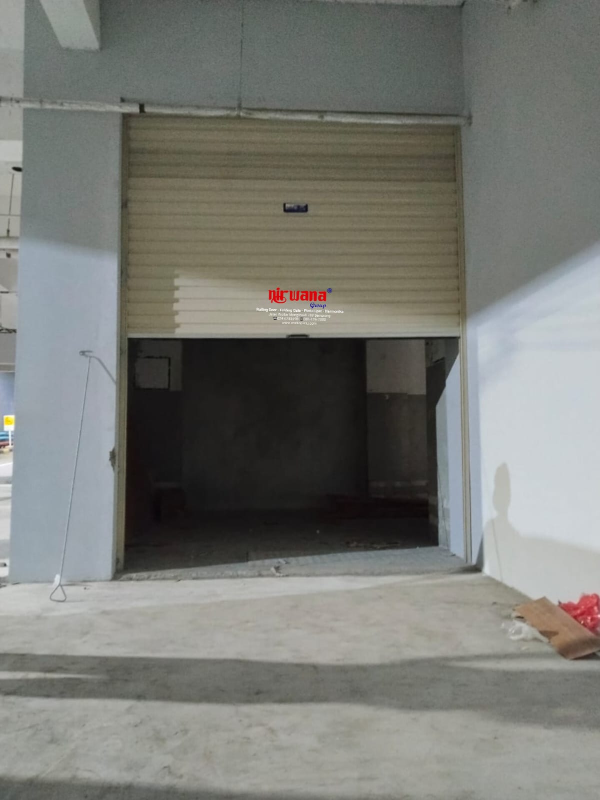 Nirwana Group telah menyelesaikan Pemasangan Pintu Rolling Door One Sheet mix 30cm dan 70cm Perforated di Tlogorejo kota Semarang Jawa Tengah