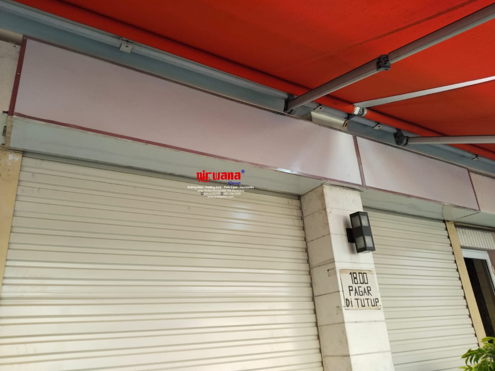 Nirwana Group telah menyelesaikan Pemasangan Pintu Rolling Door One Sheet Polos di Jl. Cendrawasih kota Semarang Jawa Tengah