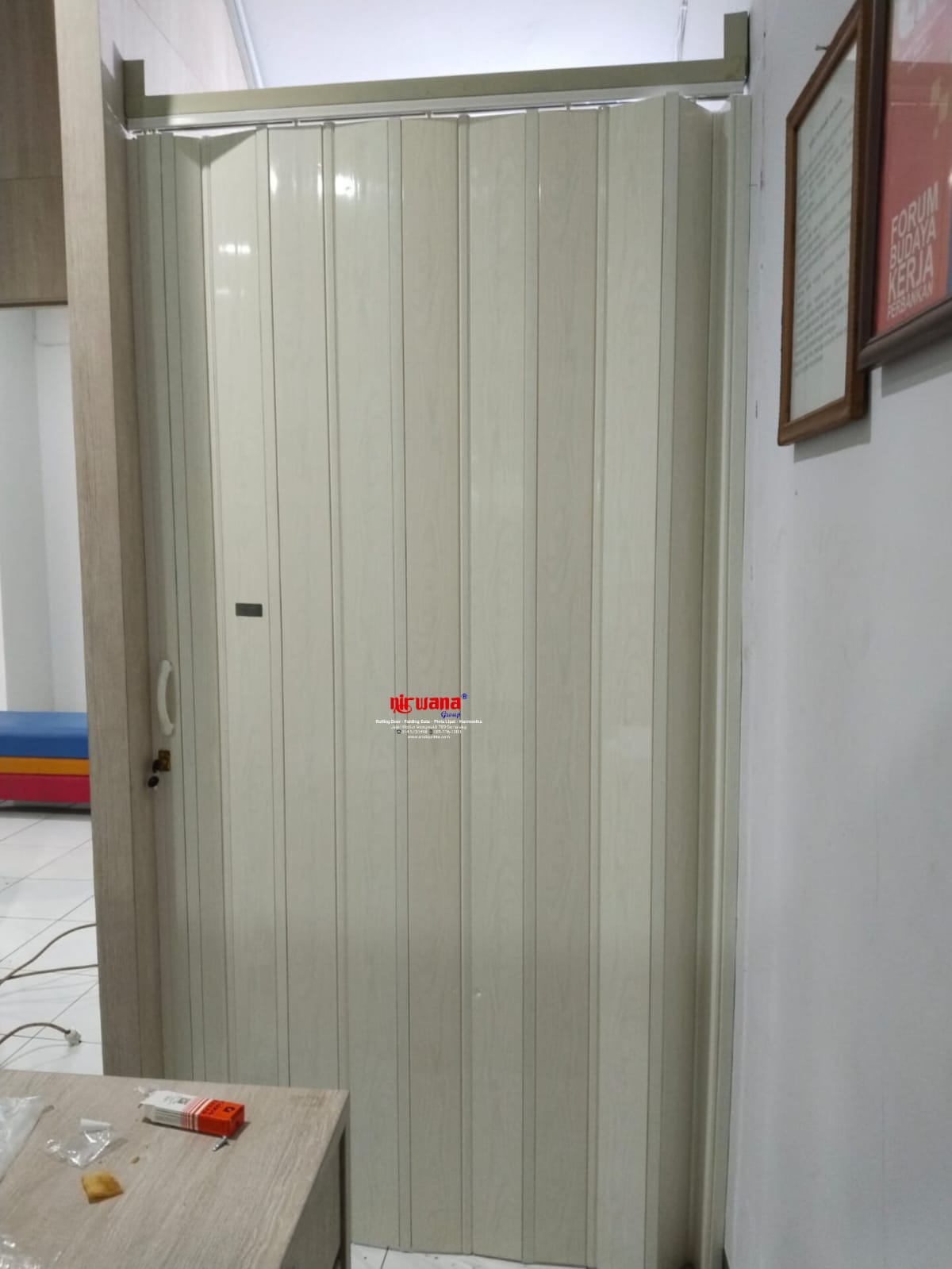 Nirwana Group telah menyelesaikan Pemasangan Folding Door PVC di Kendal, Semarang Jawa Tengah