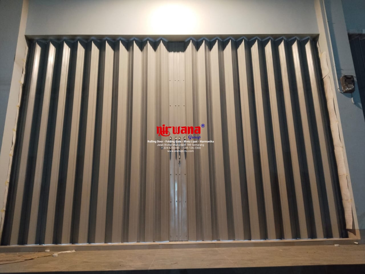 Proyek pemasangan Pintu Harmonika Rasional A di Jepara Jawa Tengah