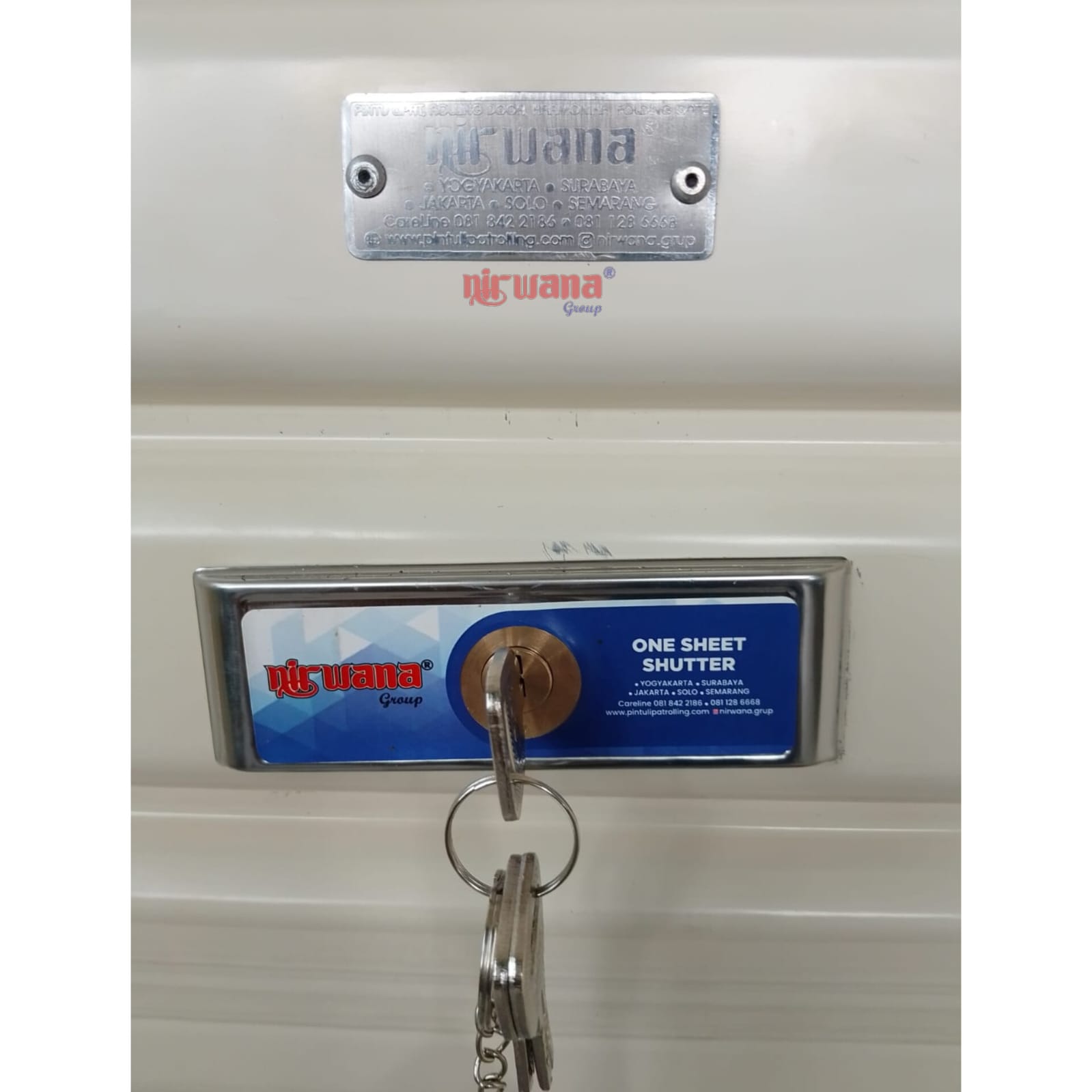 Nirwana Group telah menyelesaikan Pemasangan Pintu Rolling Door One Sheet Polos di Jl. Cendrawasih kota Semarang  Jawa Tengah