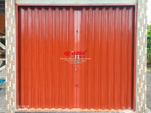 Pemasangan Folding Gate Standart 0,8mm di Jl Blambangan III Bangetayu Wetan Semarang