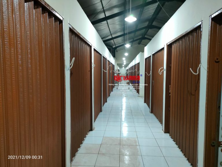 Pemasangan 140 Unit Folding Gate Standart 0,5mm di Pasar Sugih Waras, Pekalongan