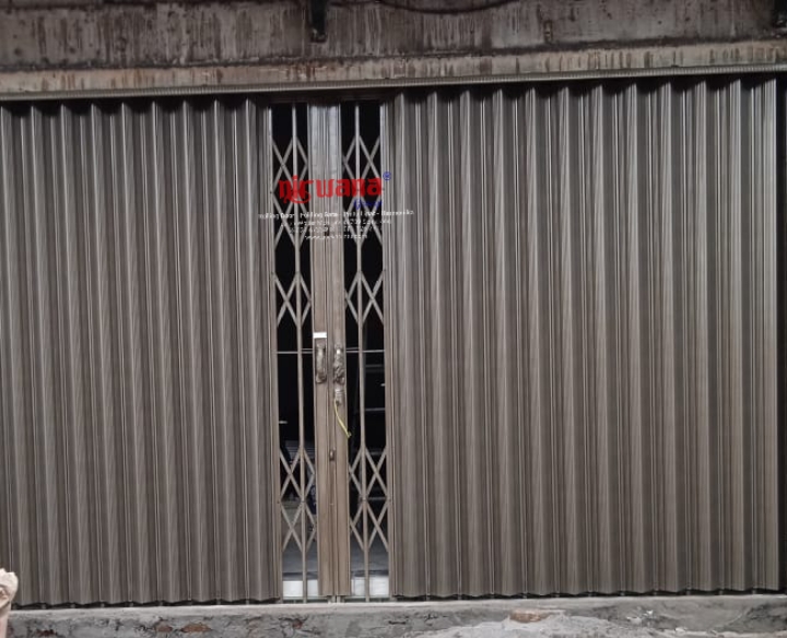 Pemasangan Folding Gate Premium 0,5mm di Jl. Jendral Sudirman Ambarawa Jawa Tengah