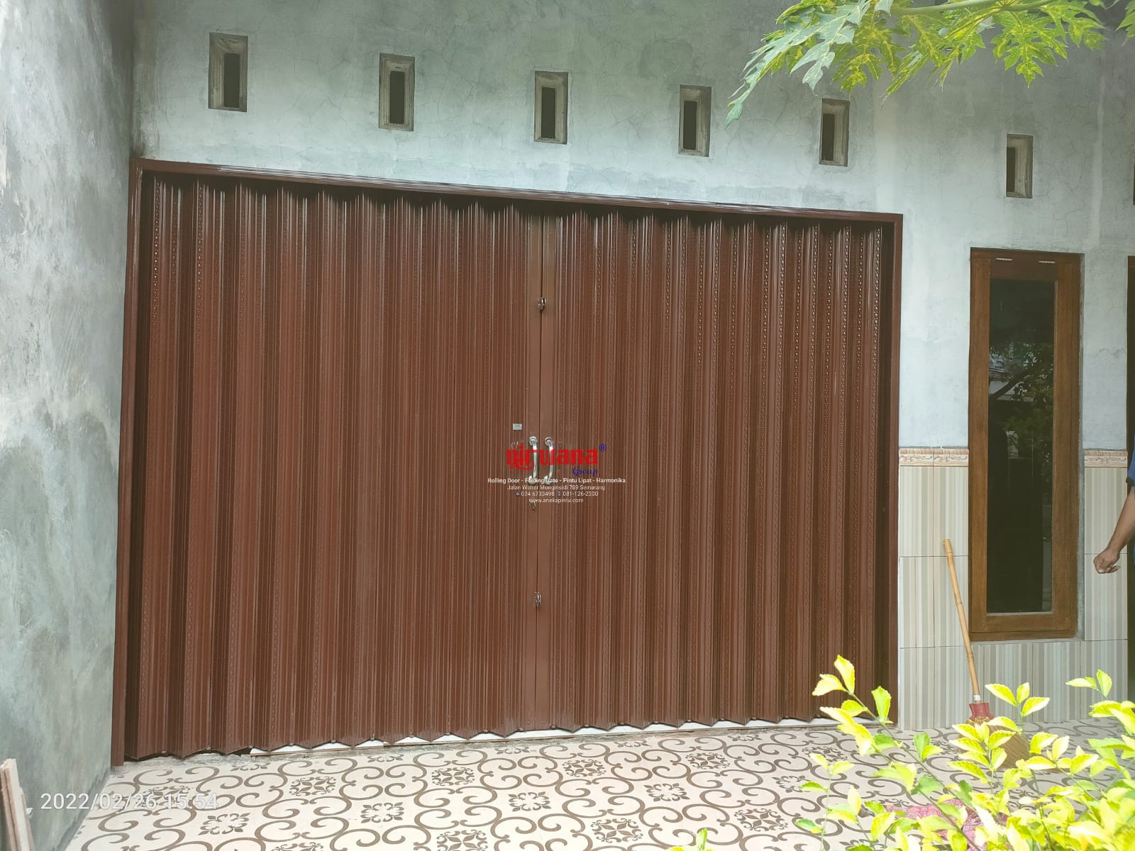 Pemasangan Folding Gate Standart 0,8mm di Jl Lamper Tengah Semarang