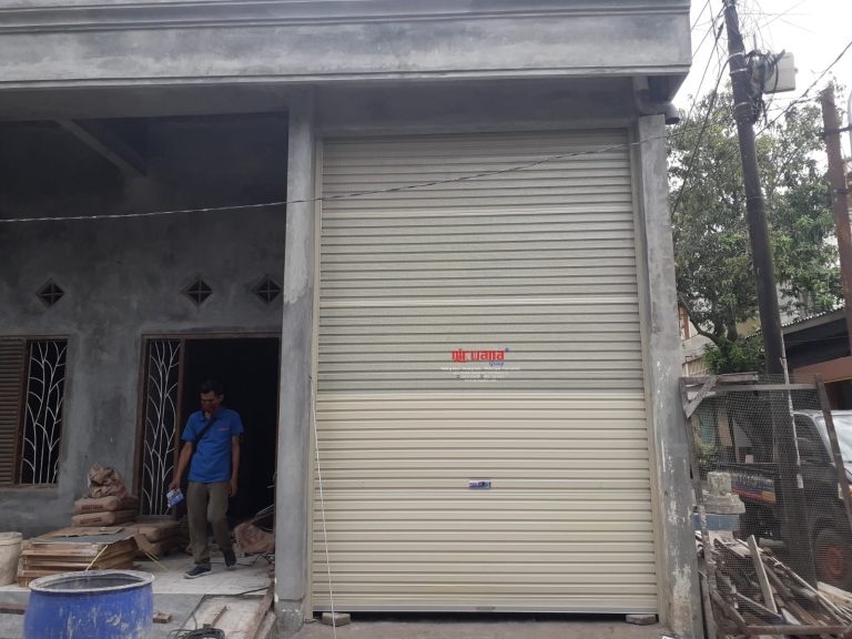 Pemasangan Rolling Door One Sheet Bluescope Full Perforated Di Jl Taman Giri Mukti Timur Pedurungan