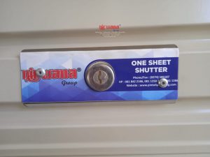 Pemasangan Rolling Door One Sheet Bluescope Polos di Jl Sawojajar Bangetayu Semarang