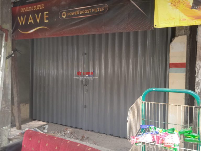 Pemasangan Folding Gate Standart 0,8mm di Jl Gedung Batu Timur Simongan Semarang