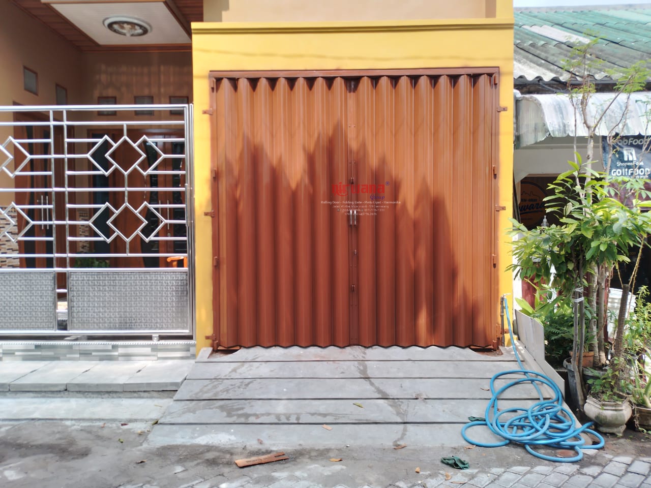 Pemasangan Pintu Harmonika Rasional D ketebalan 0,6mm di Pancakarya Semarang