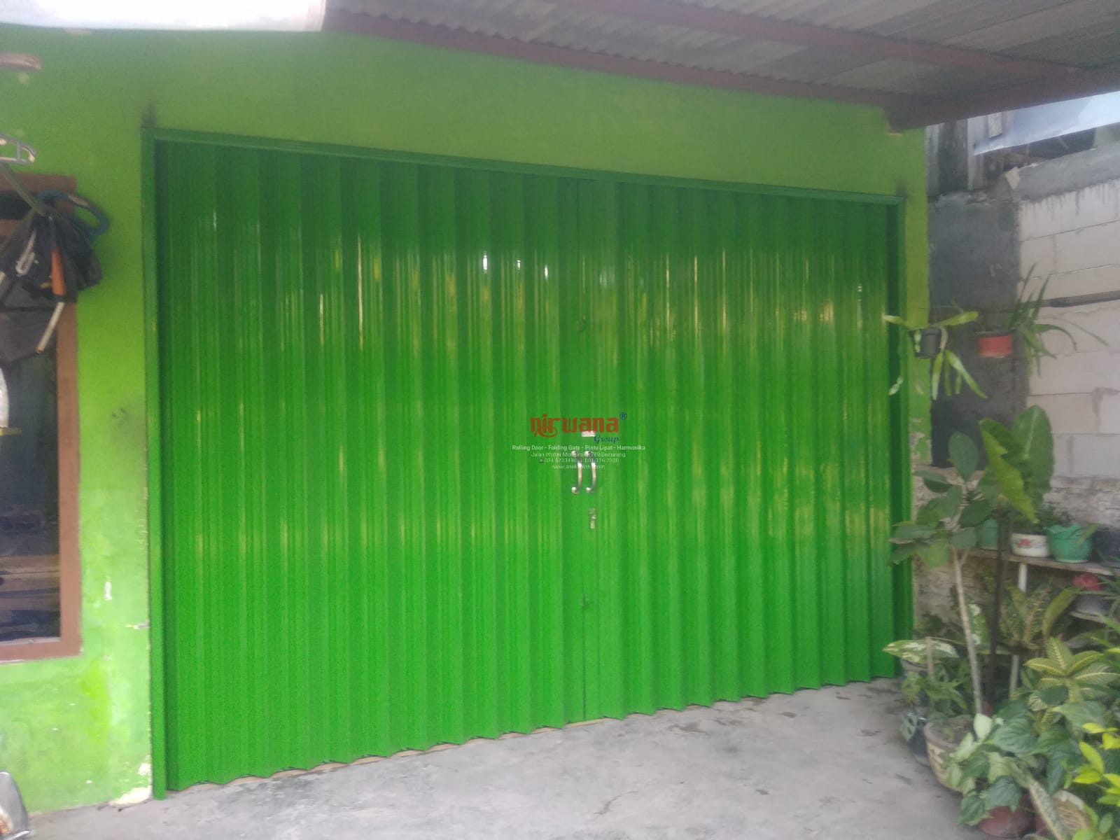 Pemasangan Folding Gate Standart 0,5mm di Penggaron Semarang