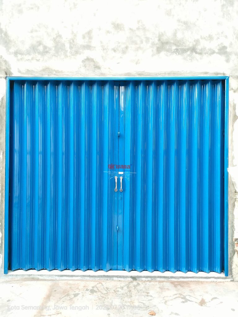 Pemasangan Folding Gate Standart 0,5mm di Tulus Harapan Klipang Semarang