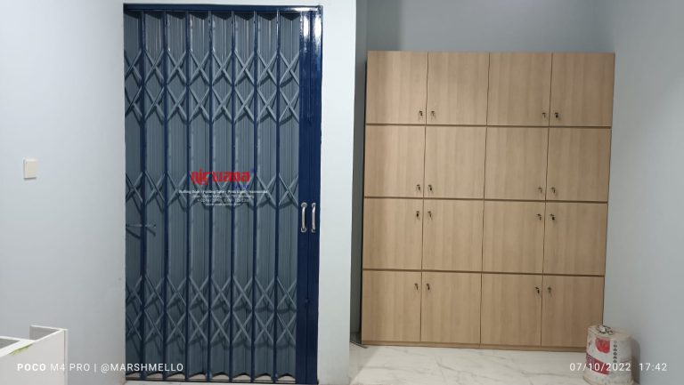 Pemasangan Folding Gate Standart 0,5mm di Bank Mandiri Grobogan Purwodadi