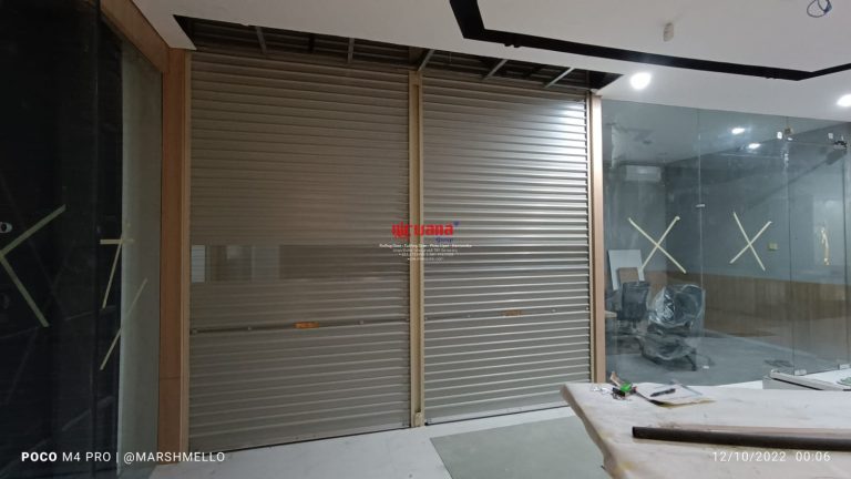 Pemasangan Rolling Door One Sheet 30cm Perforated di Grobogan Purwodadi
