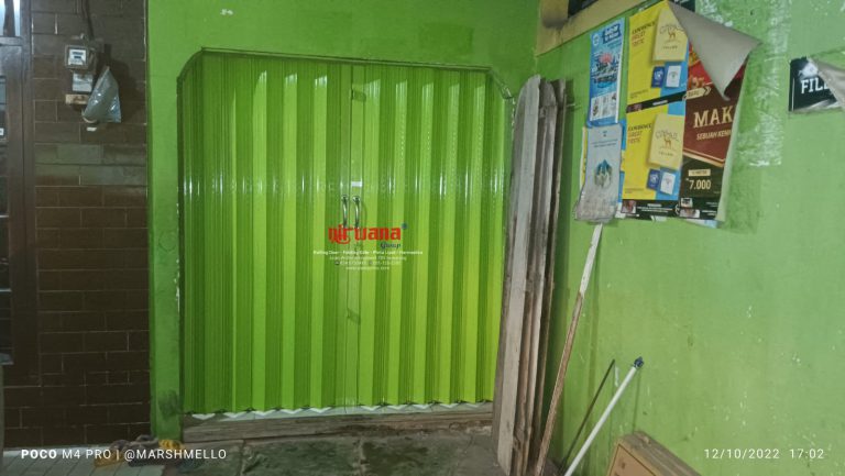 Pemasangan Folding Gate Standart 0,5mm di Penggaron Semarang