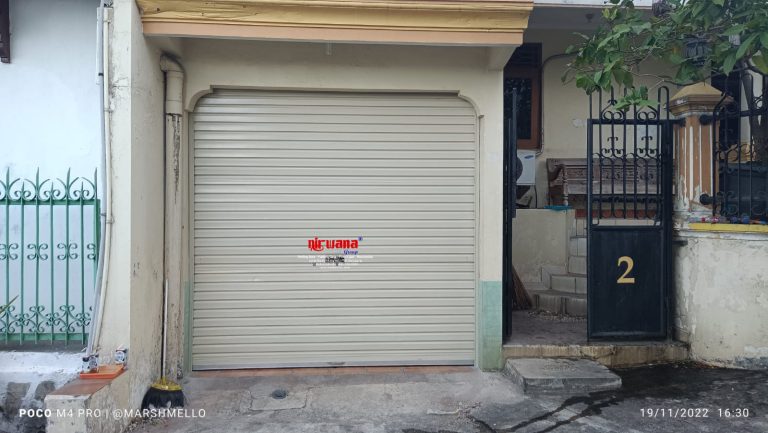 Pemasangan Rolling Door One Sheet Bluescope Polos di Manyaran Semarang