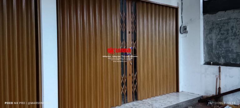 Pemasangan Folding Gate Premium 0,5mm di Klipang Semarang