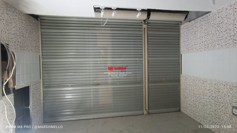 Pemasangan Rolling Door One Sheet Full Perforated di Tenant Popalisius Tentrem Mall Semarang