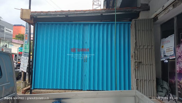 Pemasangan Folding Gate Standart 1,2mm di Jl Kompol Maksum Semarang