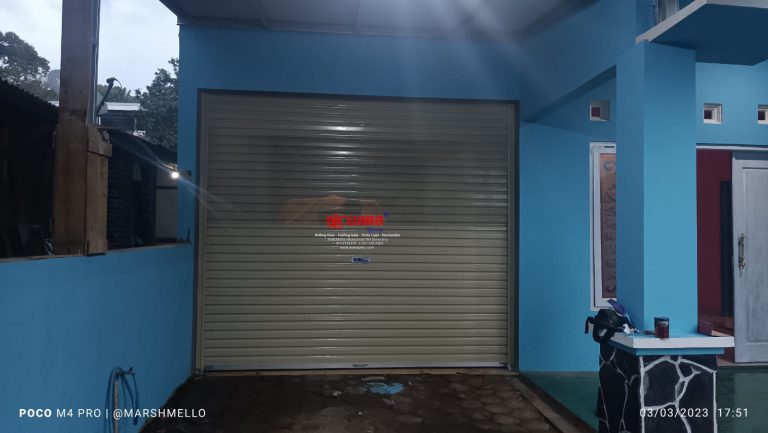 Pemasangan Rolling Door One Sheet 70cm Perforated di Gunung Pati Semarang