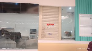 Pemasangan Rolling Door One Sheet Full Perforated di Tenant Percy The Park Mall Semarang