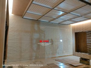 Pemasangan Rolling Door Electric Full Perforated 1,2mm di Tenant OPPO Uptown Mall Semarang