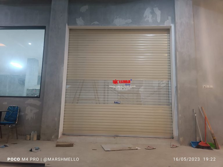Pemasangan Rolling Door One Sheet 70cm Perforasi di Kudus