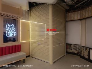 Pemasangan Rolling Door One Sheet Full Perforated di Tenant Gokana Ramen & Teppan Citraland Mall Semarang