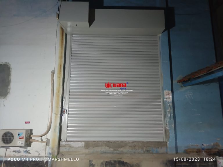 Rolling Door Electric Polos 1,2mm di Ungaran Kabupaten Semarang - Nirwana Group Semarang telah menyelesaikan 1 unit Pemasangan Pintu Rolling Door Elektrik di Ungaran Kabupaten Semarang