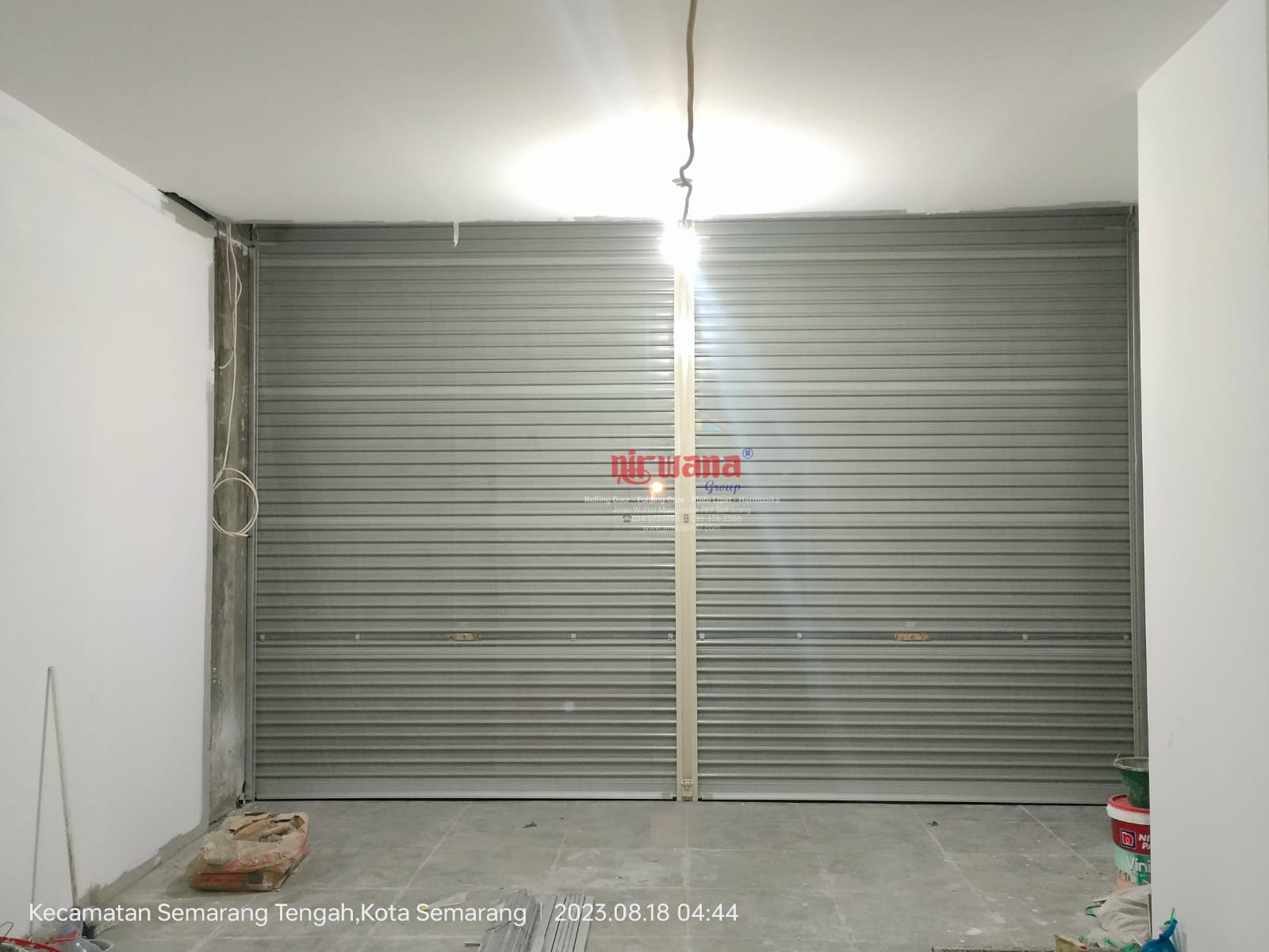 Pemasangan Rolling Door One Sheet Full Perforated di Tenant M231 Paragon Mall Semarang