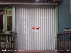 Pemasangan Folding Gate Standart 0,5mm di Sambiroto Semarang