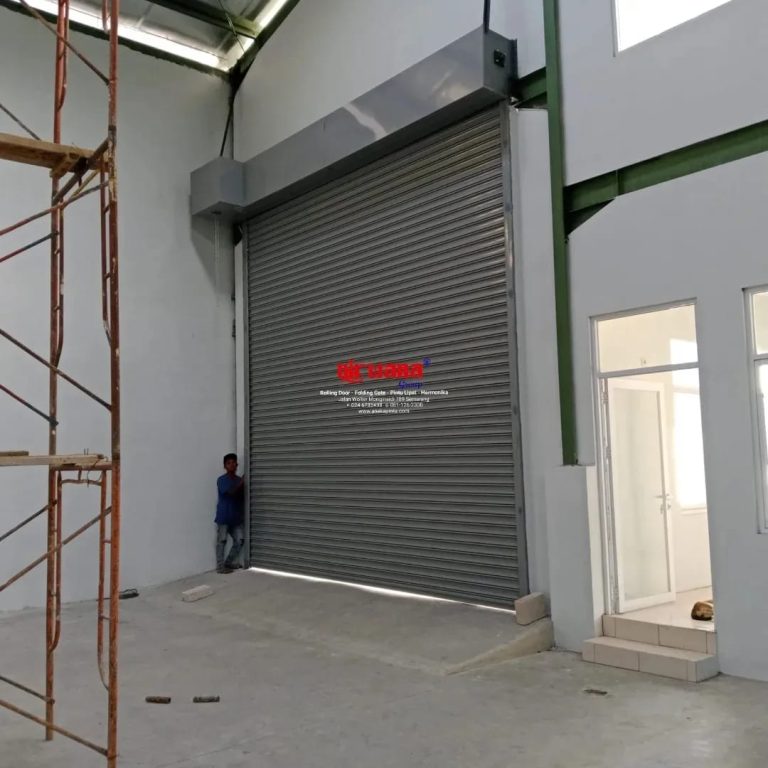 Pemasangan Rolling Door Electric Polos 1mm di PT Mas Arya Semarang Jawa Tengah