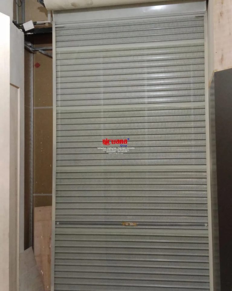 Pemasangan Rolling Door One Sheet Full Perforated Di Cavallo Acc Queen City Mall Semarang