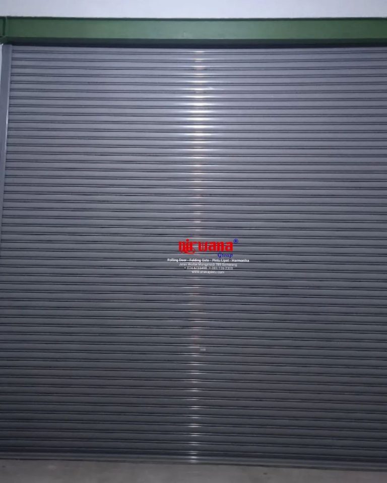 Pemasangan Rolling Door One Sheet Full Perforated Di PT GWK Semarang