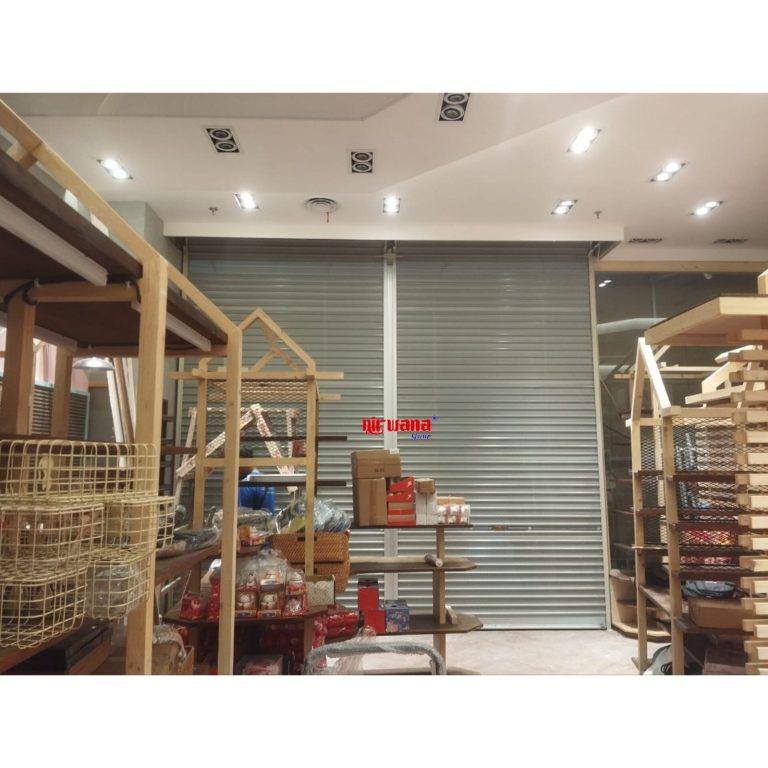 Pemasangan Rolling Door One Sheet Full Perforated di SCOOP The Park Semarang Jawa Tengah