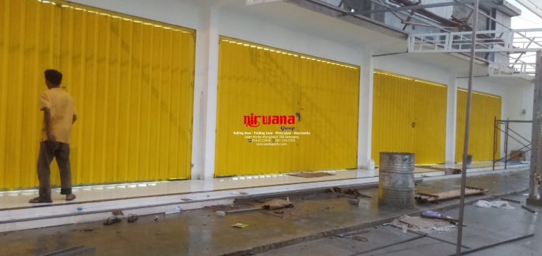 Pemasangan Pintu Harmonika Rasional B Ketebalan 1,0mm di Toko Andy Busana, Banjardawa, Pemalang, Jawa Tengah