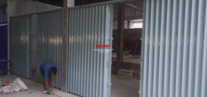 Proyek pemasangan Pintu Folding Gate Standart Ketebalan 0,5mm di Banyumanik, Semarang Jawa Tengah.