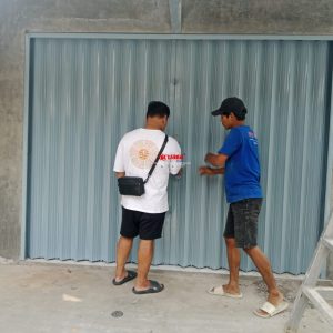 Proyek pemasangan Pintu Folding Gate Standart Ketebalan 0,5mm di Banyumanik Jawa Tengah