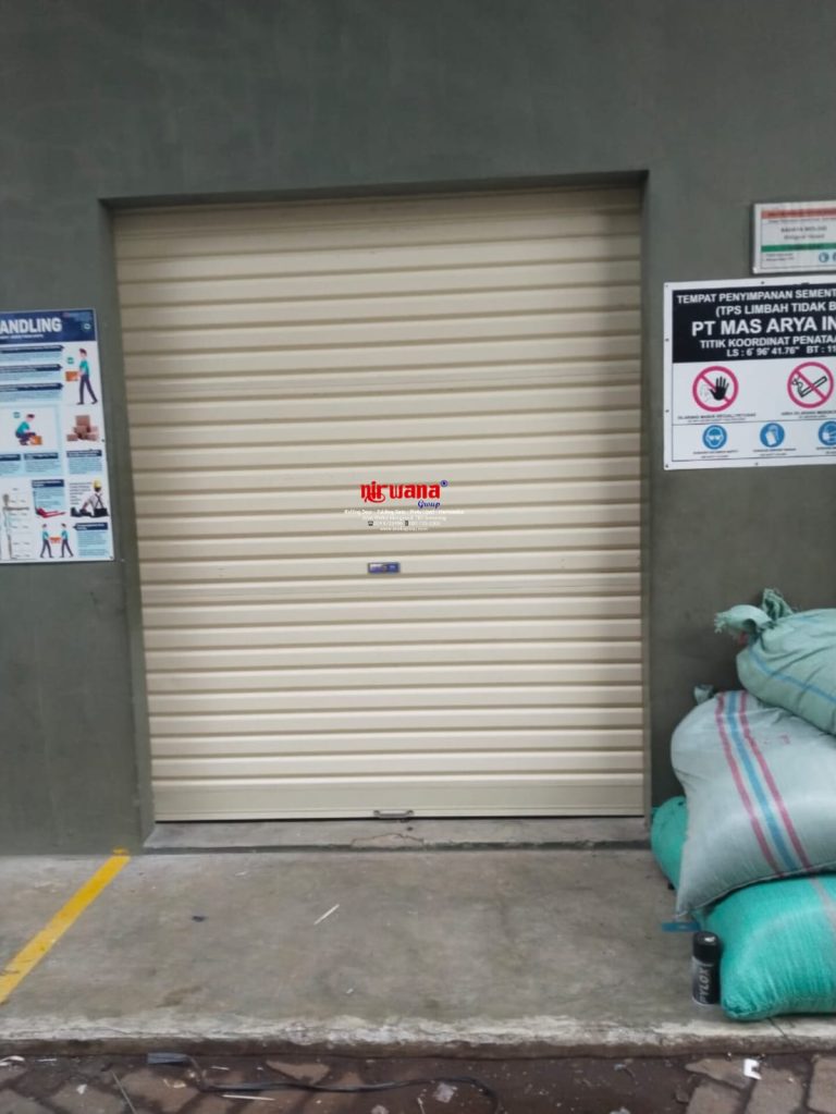 Nirwana Group telah menyelesaikan Pemasangan Pintu Rolling Door One Sheet Polos di Kawasan Industri Wijayakusuma kota Semarang Jawa Tengah